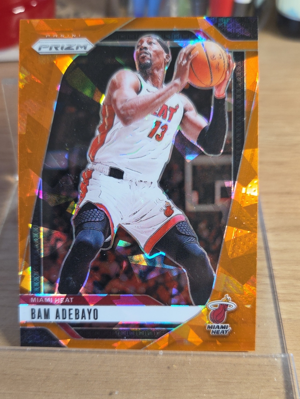 2025 Panini Prizm Orange Ice Miami Heat Bam Adebayo Trading Card